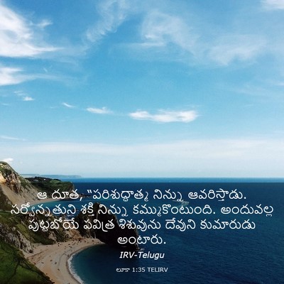 Picture 03 - లూకా 1:35 TELIRV - ఆ దూత, - Bible Verse Picture