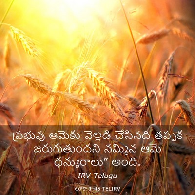 Picture 03 - లూకా 1:45 TELIRV - ప్రభువు ఆమెకు - Bible Verse Picture