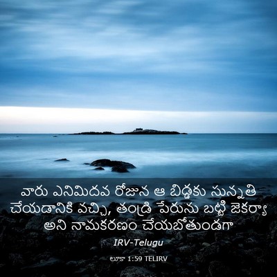 Picture 03 - లూకా 1:59 TELIRV - వారు ఎనిమిదవ - Bible Verse Picture