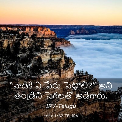 Picture 03 - లూకా 1:62 TELIRV - “వాడికి ఏ పేరు - Bible Verse Picture