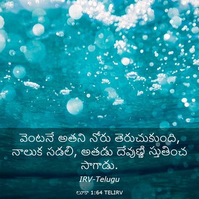 Picture 03 - లూకా 1:64 TELIRV - వెంటనే అతని నోరు - Bible Verse Picture