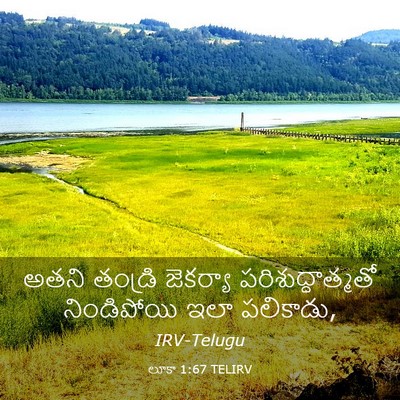 Picture 03 - లూకా 1:67 TELIRV - అతని తండ్రి - Bible Verse Picture