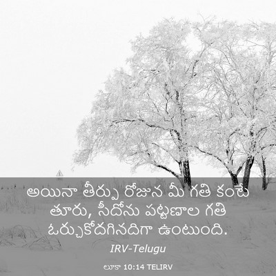 Picture 03 - లూకా 10:14 TELIRV - అయినా తీర్పు - Bible Verse Picture
