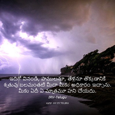 Picture 03 - లూకా 10:19 TELIRV - ఇదిగో వినండి, - Bible Verse Picture