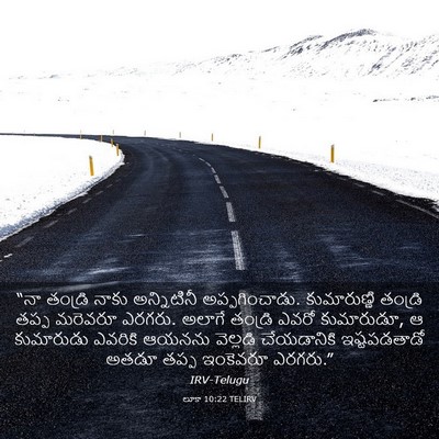 Picture 03 - లూకా 10:22 TELIRV - “నా తండ్రి నాకు - Bible Verse Picture