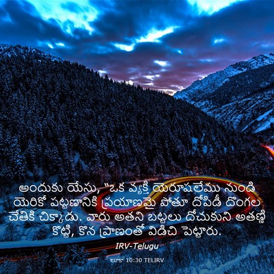 Picture 03 - లూకా 10:30 TELIRV - అందుకు యేసు, “ఒక - Bible Verse Picture