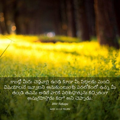 Picture 03 - లూకా 11:13 TELIRV - కాబట్టి మీరు - Bible Verse Picture