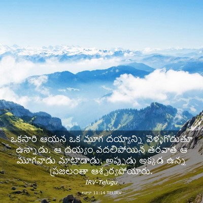 Picture 03 - లూకా 11:14 TELIRV - ఒకసారి ఆయన ఒక మూగ - Bible Verse Picture