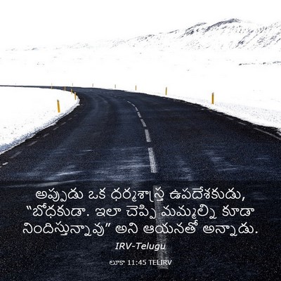 Picture 03 - లూకా 11:45 TELIRV - అప్పుడు ఒక - Bible Verse Picture