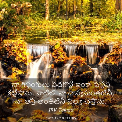 Picture 03 - లూకా 12:18 TELIRV - నా గిడ్డంగులు - Bible Verse Picture