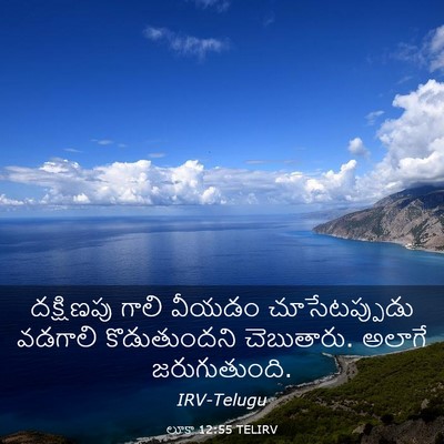 Picture 03 - లూకా 12:55 TELIRV - దక్షిణపు గాలి - Bible Verse Picture