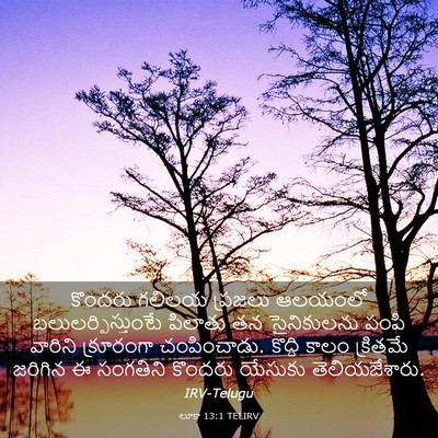 Picture 03 - లూకా 13:1 TELIRV - కొందరు గలిలయ - Bible Verse Picture
