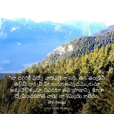 Picture 03 - లూకా 14:26 TELIRV - “నా దగ్గరికి - Bible Verse Picture