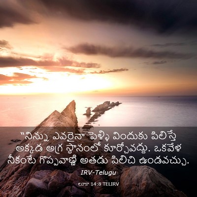 Picture 03 - లూకా 14:8 TELIRV - “నిన్ను ఎవరైనా - Bible Verse Picture