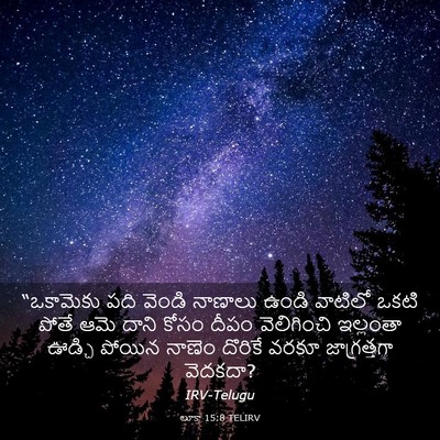 Picture 03 - లూకా 15:8 TELIRV - “ఒకామెకు పది - Bible Verse Picture