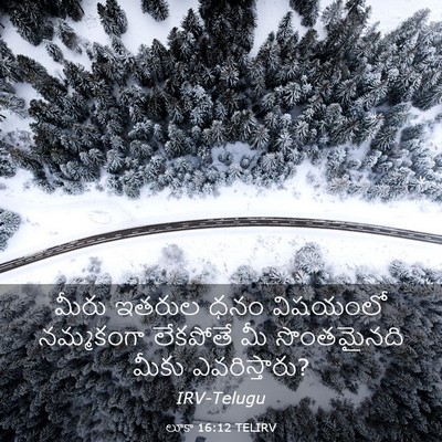 Picture 03 - లూకా 16:12 TELIRV - మీరు ఇతరుల ధనం - Bible Verse Picture