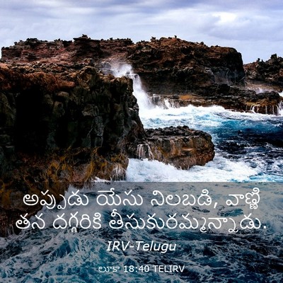 Picture 03 - లూకా 18:40 TELIRV - అప్పుడు యేసు - Bible Verse Picture