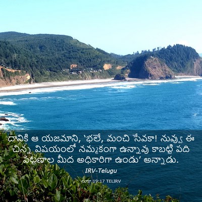 Picture 03 - లూకా 19:17 TELIRV - దానికి ఆ యజమాని, - Bible Verse Picture