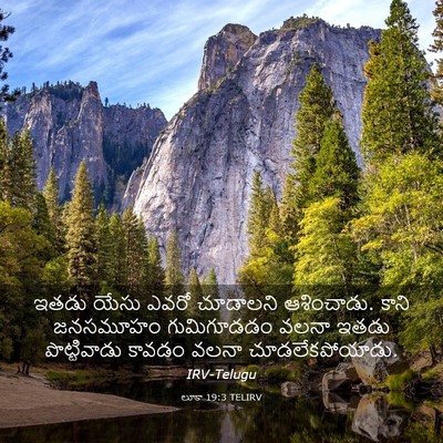 Picture 03 - లూకా 19:3 TELIRV - ఇతడు యేసు ఎవరో - Bible Verse Picture