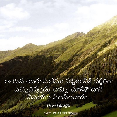 Picture 03 - లూకా 19:41 TELIRV - ఆయన యెరూషలేము - Bible Verse Picture