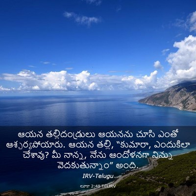Picture 03 - లూకా 2:48 TELIRV - ఆయన తల్లిదండ్రులు - Bible Verse Picture