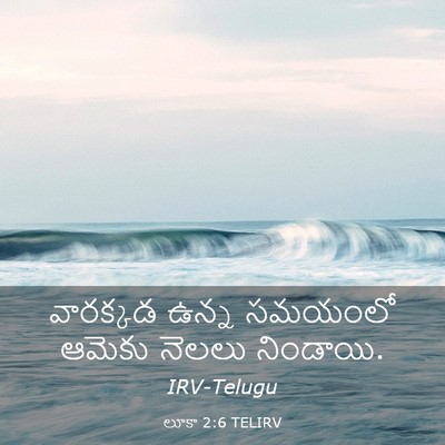 Picture 03 - లూకా 2:6 TELIRV - వారక్కడ ఉన్న - Bible Verse Picture