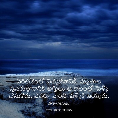 Picture 03 - లూకా 20:35 TELIRV - పరలోకంలో - Bible Verse Picture