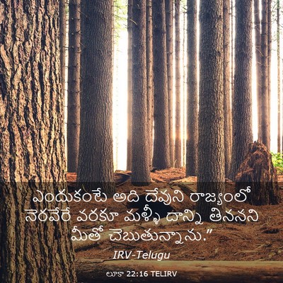 Picture 03 - లూకా 22:16 TELIRV - ఎందుకంటే అది - Bible Verse Picture