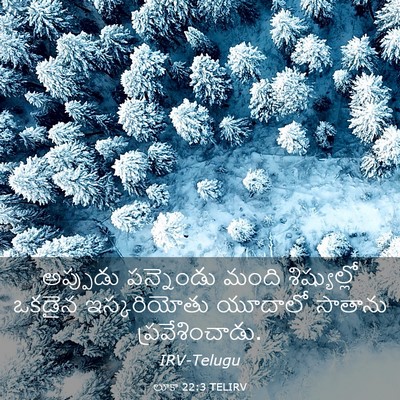 Picture 03 - లూకా 22:3 TELIRV - అప్పుడు పన్నెండు - Bible Verse Picture