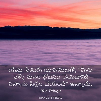 Picture 03 - లూకా 22:8 TELIRV - యేసు పేతురు - Bible Verse Picture
