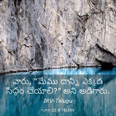 Picture 03 - లూకా 22:9 TELIRV - వారు, “మేము దాన్ని - Bible Verse Picture