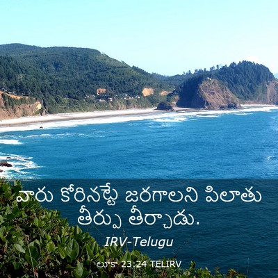 Picture 03 - లూకా 23:24 TELIRV - వారు కోరినట్టే - Bible Verse Picture