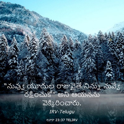 Picture 03 - లూకా 23:37 TELIRV - “నువ్వు యూదుల - Bible Verse Picture