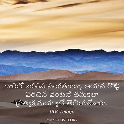 Picture 03 - లూకా 24:35 TELIRV - దారిలో జరిగిన - Bible Verse Picture