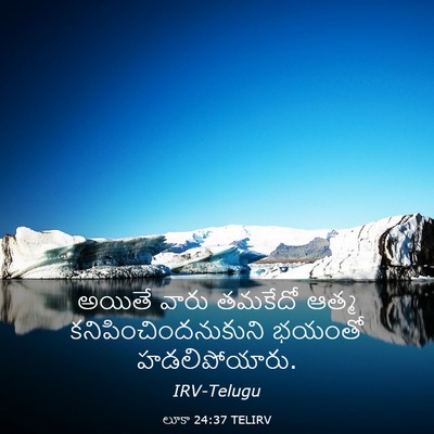 Picture 03 - లూకా 24:37 TELIRV - అయితే వారు తమకేదో - Bible Verse Picture