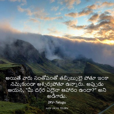 Picture 03 - లూకా 24:41 TELIRV - అయితే వారు - Bible Verse Picture