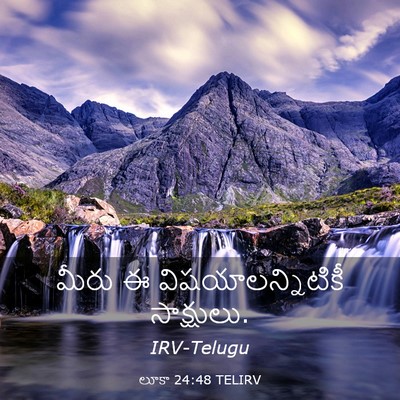 Picture 03 - లూకా 24:48 TELIRV - మీరు ఈ - Bible Verse Picture