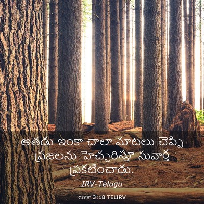 Picture 03 - లూకా 3:18 TELIRV - అతడు ఇంకా చాలా - Bible Verse Picture