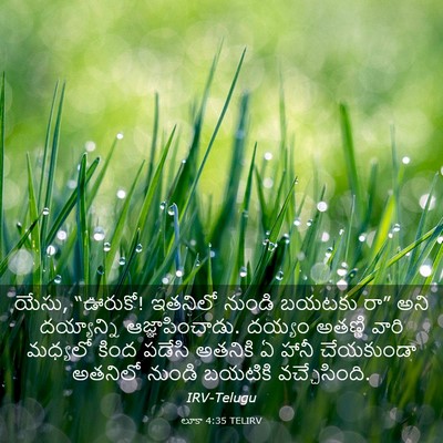 Picture 03 - లూకా 4:35 TELIRV - యేసు, “ఊరుకో! - Bible Verse Picture