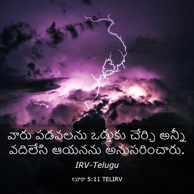 Picture 03 - లూకా 5:11 TELIRV - వారు పడవలను - Bible Verse Picture