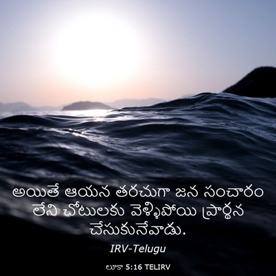Picture 03 - లూకా 5:16 TELIRV - అయితే ఆయన తరచుగా - Bible Verse Picture