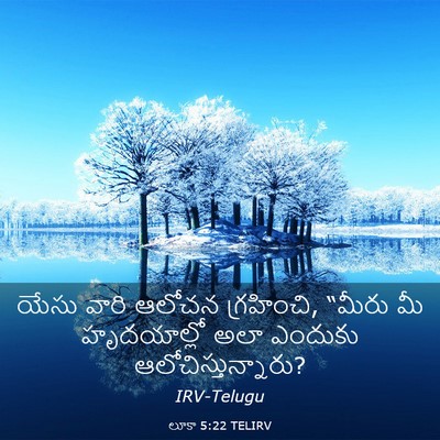 Picture 03 - లూకా 5:22 TELIRV - యేసు వారి ఆలోచన - Bible Verse Picture