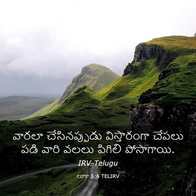 Picture 03 - లూకా 5:6 TELIRV - వారలా చేసినప్పుడు - Bible Verse Picture