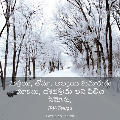 Picture 03 - లూకా 6:15 TELIRV - మత్తయి, తోమా, - Bible Verse Picture