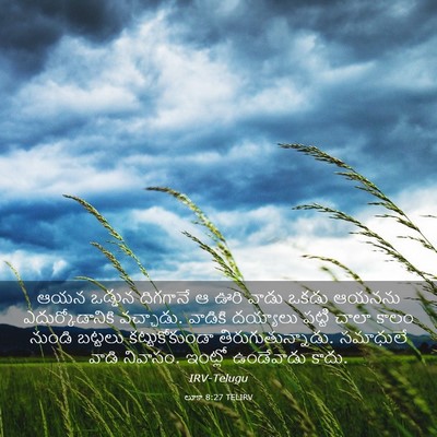 Picture 03 - లూకా 8:27 TELIRV - ఆయన ఒడ్డున - Bible Verse Picture