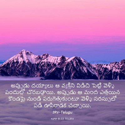 Picture 03 - లూకా 8:33 TELIRV - అప్పుడు దయ్యాలు ఆ - Bible Verse Picture