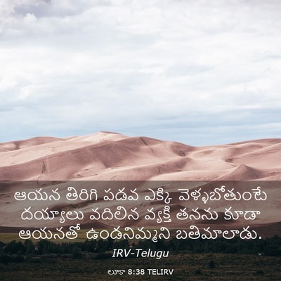 Picture 03 - లూకా 8:38 TELIRV - ఆయన తిరిగి పడవ - Bible Verse Picture