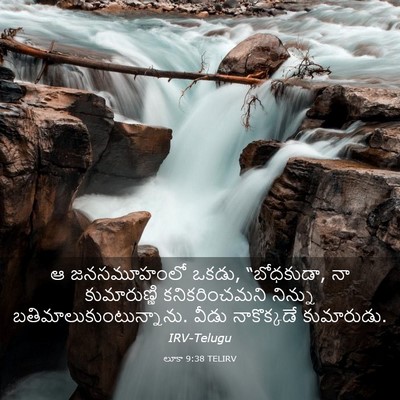 Picture 03 - లూకా 9:38 TELIRV - ఆ జనసమూహంలో ఒకడు, - Bible Verse Picture