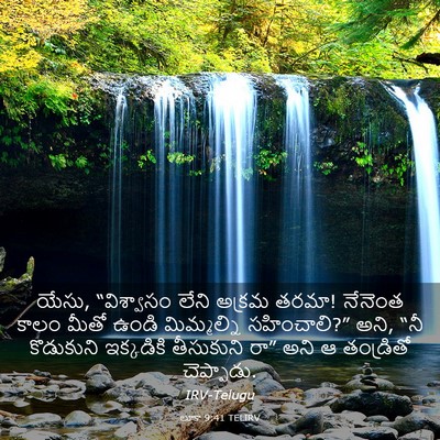 Picture 03 - లూకా 9:41 TELIRV - యేసు, “విశ్వాసం - Bible Verse Picture