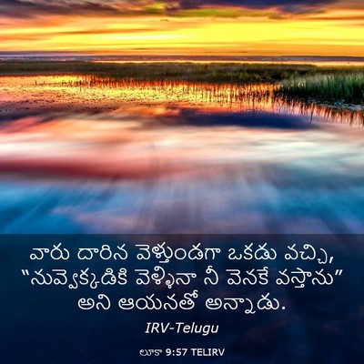 Picture 03 - లూకా 9:57 TELIRV - వారు దారిన - Bible Verse Picture